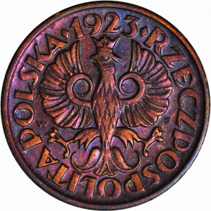 5 pennies 1923 brass, minted