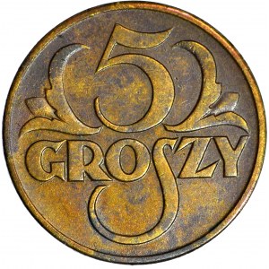 5 groszy 1923 MOSIĄDZ, piękne