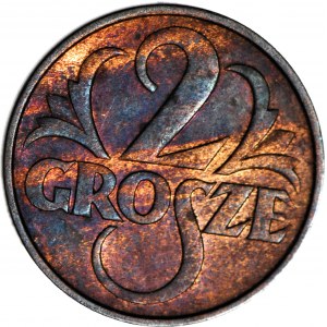 2 pennies 1936, minted