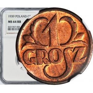 1 penny 1939, mint, color RB
