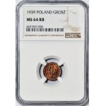 1 penny 1939, mint, color RB