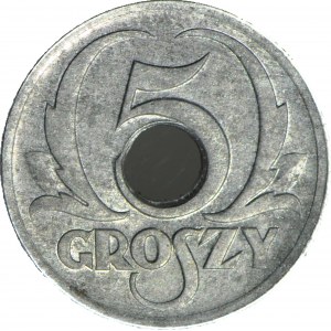 5 pennies 1939, Occupation, mint, light shade