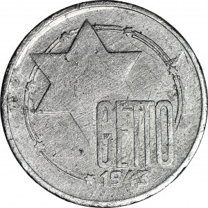 RR-, Ghetto, 10 Marks 1943, Aluminum, GDA 1/1 (shallow/shallow), very rare