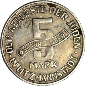 Ghetto, 5 marks 1943, SILVER, counterfeit to the detriment of collectors