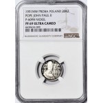 20.000 złotych 1991, Jan Paweł II, popiersie na tle ołtarza, PRÓBA NIKIEL