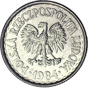 RR-, 1 gold 1984, SKROLT 45 degrees, rare