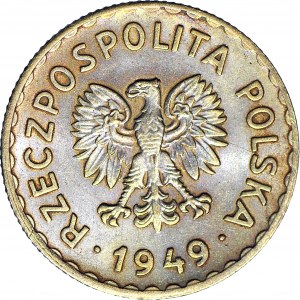 1 gold 1949, copper-nickel, mint