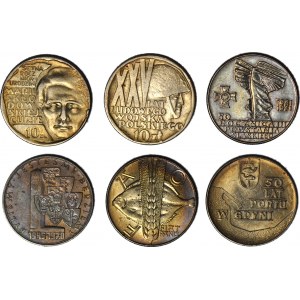 10 zlatých 1967-68-71-70-71-72, sada 6 ks.