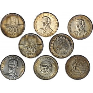 20 złotych 1974-1980, zestaw 8 szt.