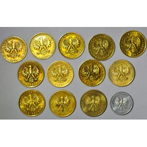 2 złote 1975-76-77-78-79-80-81-82-83-84-86-88-89, zestaw 13 szt.