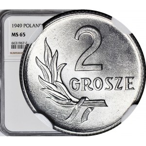 2 grosze 1949, mennicze