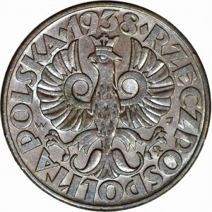 5 pennies 1938, minted