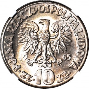 10 złotych 1965, DUŻY Kopernik, niski nakład, menniczy