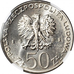 50 złotych 1981, Władysław Herman, mennicze