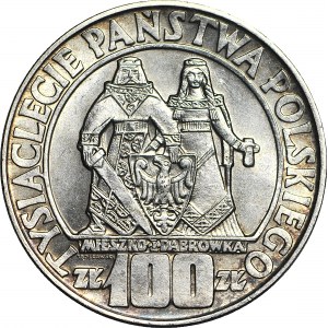 100 gold 1966, Mieszko and Dabrowa, minted