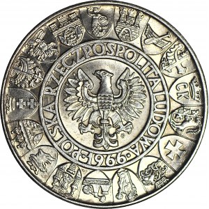 100 gold 1966, Mieszko and Dabrowa, minted