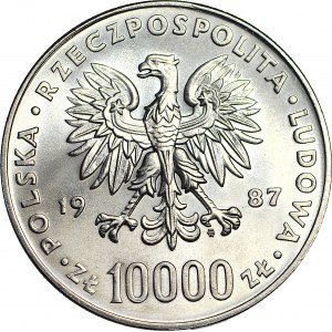 10000 złotych 1987, Jan Paweł II, Wizyta w Ameryce, mennicze