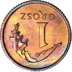 R-, 1 Penny 2000, mint destructor, REVERSE 180 degrees