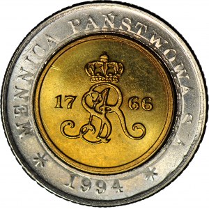 5 zloty 1994, Warsaw, PROSPECT monogram, mint.