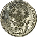 Austria, Józef II, 20 Krajcarów 1785 B, Kremnica, mennicze