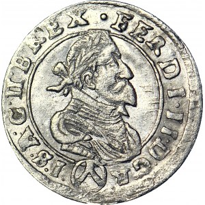 Austria, Ferdinando II, 3 krajcars 1627, denominazione sotto lo stemma, Vienna, bella