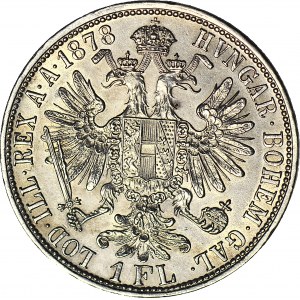 Autriche, François-Joseph, 1 florin 1878, beau