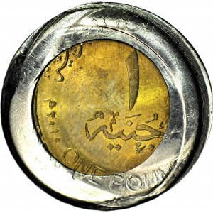 Egypt £1, 2010, Tutanchamón, DESTRUKT, dvojitý úder s posunutým úderom