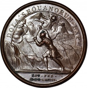 Francja, Ludwik XIV, Medal suita J. Maugera, drugie zdobycie Dole w 1668
