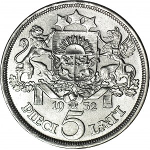 Latvia, 5 lats 1932