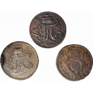 Germany, Mainz, Set of 3 pieces - 3 Fenigs 1760, 1761 and 1761