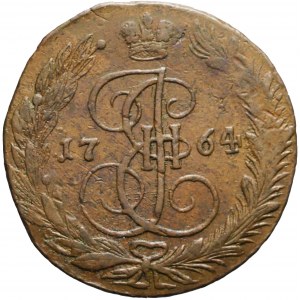Rosja, Katarzyna II, 5 Kopiejek 1764 EM, Jekaterinburg