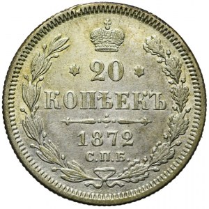 Russia, Alexander II, 20 kopecks 1872 HI, St. Petersburg