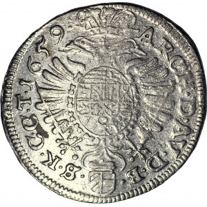 R-, Hungary, Leopold I, 15 krajcars 1659, Vienna, first rare vintage