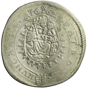 Węgry, Leopold I, 15 krajcarów 1662 KB, Kremnica
