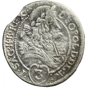 Węgry, Leopold I, 3 krajcary 1695 CM, Koszyce