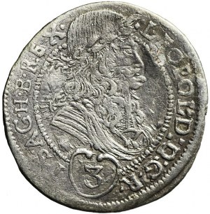 Hungary, Leopold I, 3 krajcars 1696 CM, Kosice