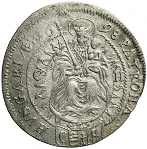 Hungary, Leopold I, 3 krajcars 1698 CH, Bratislava