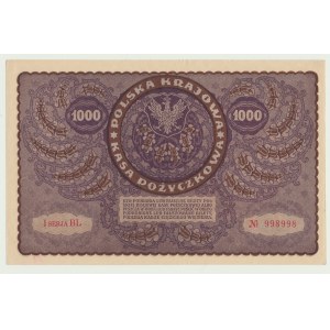 1000 marek polskich 1919, I Serja BL