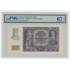 20 złotych 1940 - pierwsza rzadka ser. A (MAX nota dla ser. A)