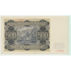500 złotych 1940, Góral, rzadka pierwsza seria A
