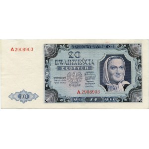 20 złotych 1948, ser. A, rzadka