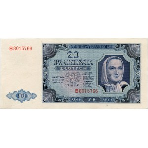 20 złotych 1948, ser. B, rzadka