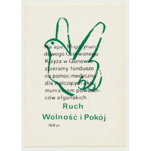 Cegiełka 100 złotych Ruch Wolności i Pokój (na walkę z komunizmem)