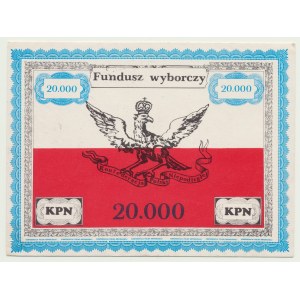 Cegiełka 20.000 złotych na Fundusz Wyborczy Konfederacji Polski Niepodległej