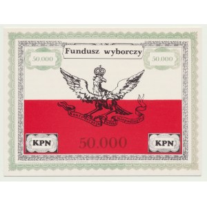 Cegiełka 50.000 złotych na Fundusz Wyborczy Konfederacji Polski Niepodległej