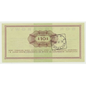 Pewex Bon Towarowy, 10 dolarów 1969, rzadsza pierwsza seria Ef