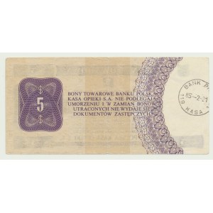 Pewex Bon Towarowy, 5 dolarów 1979, ser. HE