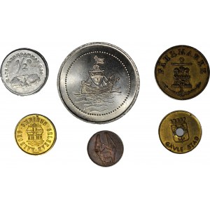 Set di 6 gettoni a tema marittimo