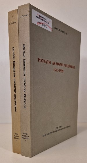 PIECHNIK Ludwik - BONTÉ DE L'ACADÉMIE WILNA Volumes I et IV