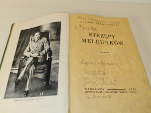 SKŁADKOWSKI Slawoj - STRZĘPY MELDUNKÓW Wyd. 1938